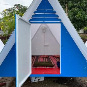 Triangle Tent (Fan+Bed+Light+Lock for Tents + Charging Point Inside)