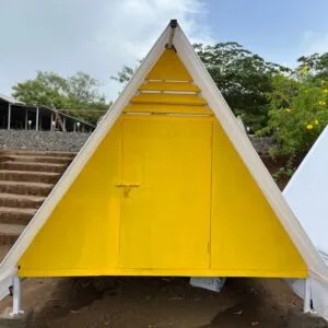 Triangle Tent (Fan+Bed+Light+Lock for Tents + Charging Point Inside)